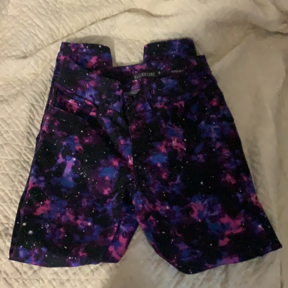 🥰Blackheart Dark Galaxy Print Super Skinny Jeans